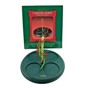 Hallmark Vintage Christmas 1989 Carousel Horse Round Display Stand With Pole